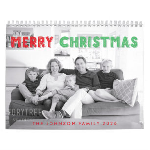 Merry Christmas Photo Calendar For 2026
