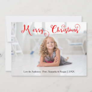 Merry Christmas Photo Candy Cane - Christmas Card
