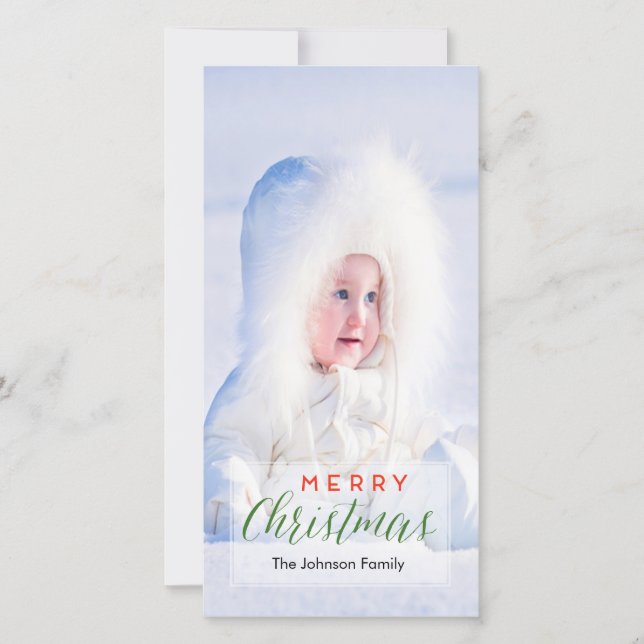Merry Christmas Photo Card (Front)