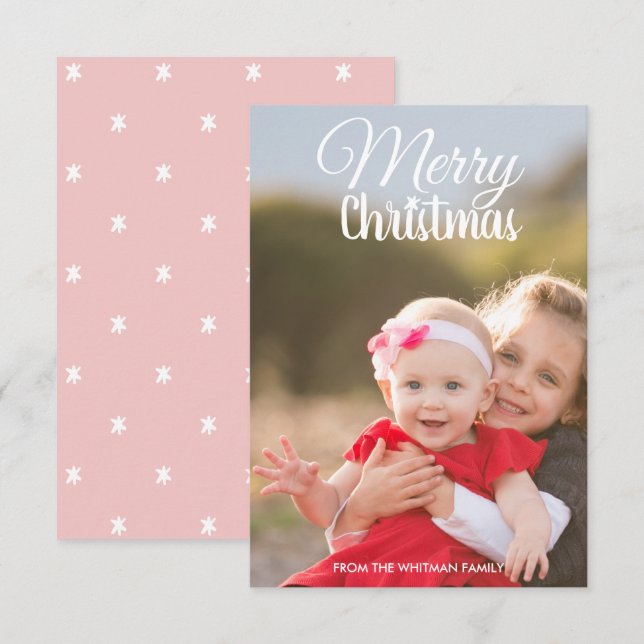 Merry Christmas Photo Card (Front/Back)