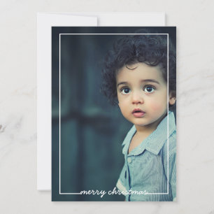 Merry Christmas photo card overlay, colour choices
