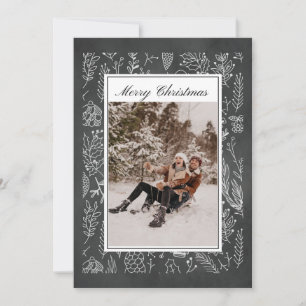 merry christmas,photo christmas card,pinecone,zchr holiday card