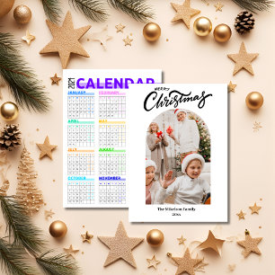 Merry Christmas Photo Collage 2024 Calendar Announcement