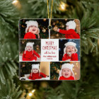 Merry Christmas Photo Collage Cute Custom 2 Sided