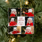 Merry Christmas Photo Collage Cute Personalised