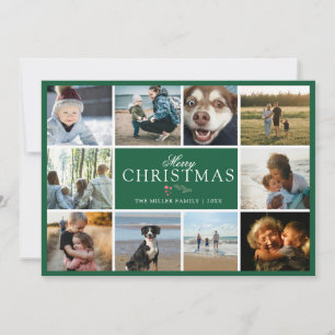 Merry Christmas Photo Collage Holiday Card