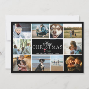 Merry Christmas Photo Collage Holiday Card