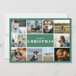 Merry Christmas Photo Collage  Holiday Card