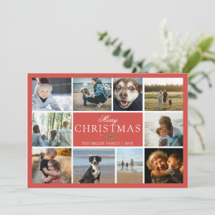 Merry Christmas Photo Collage Holiday Card