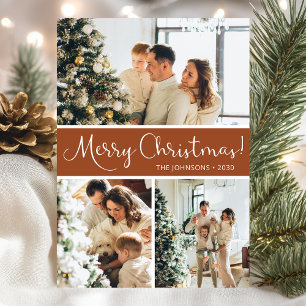 Merry Christmas Photo Collage Holiday Card