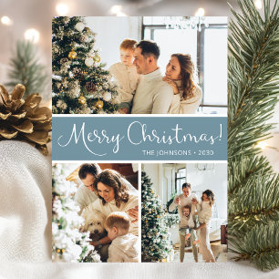 Merry Christmas Photo Collage Holiday Card