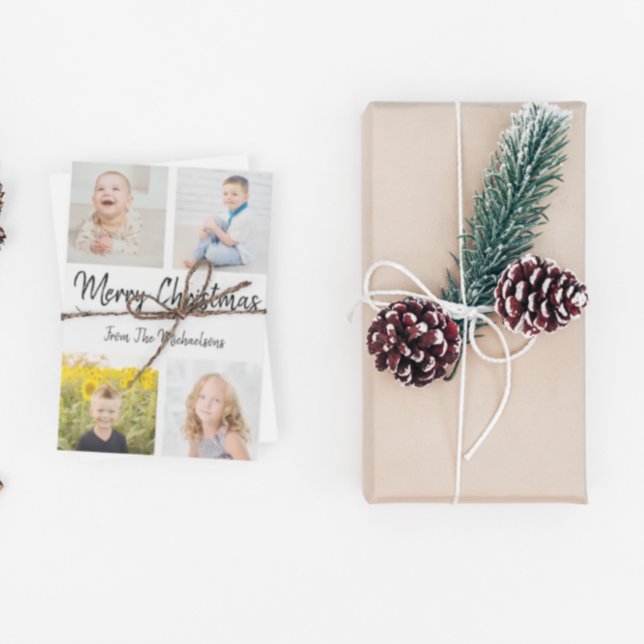 Merry Christmas Photo Collage Holiday Card (Creator Uploaded)