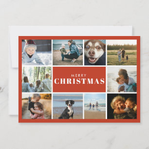 Merry Christmas Photo Collage  Holiday Card