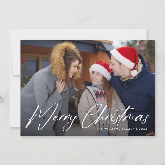 Merry Christmas Photo Collage  Holiday Card (Front)