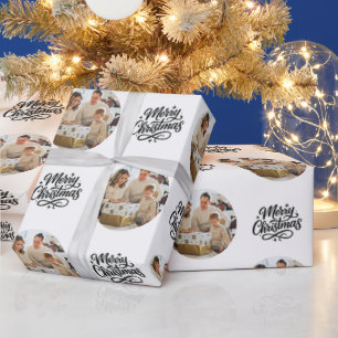 Merry Christmas Photo Collage Personalised Wrapping Paper