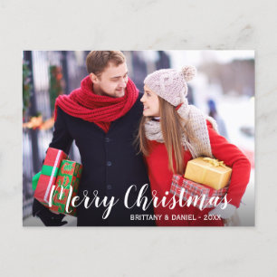Merry Christmas Photo Couple Postcard WS