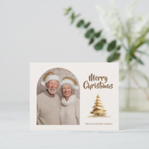 Merry Christmas Photo Family Custom Holiday Postcard