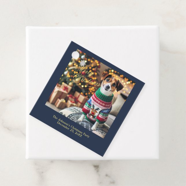 Merry Christmas Photo Favour Tags (In Situ)