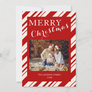 Merry Christmas Photo Flat Holiday Card