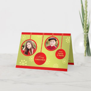 Merry Christmas Photo Folded Card