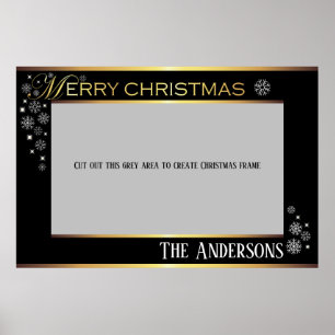 Merry Christmas photo frame Poster
