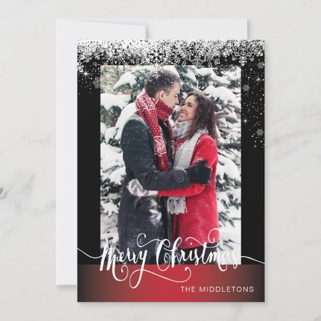 Merry Christmas Photo Holiday Card (Front)