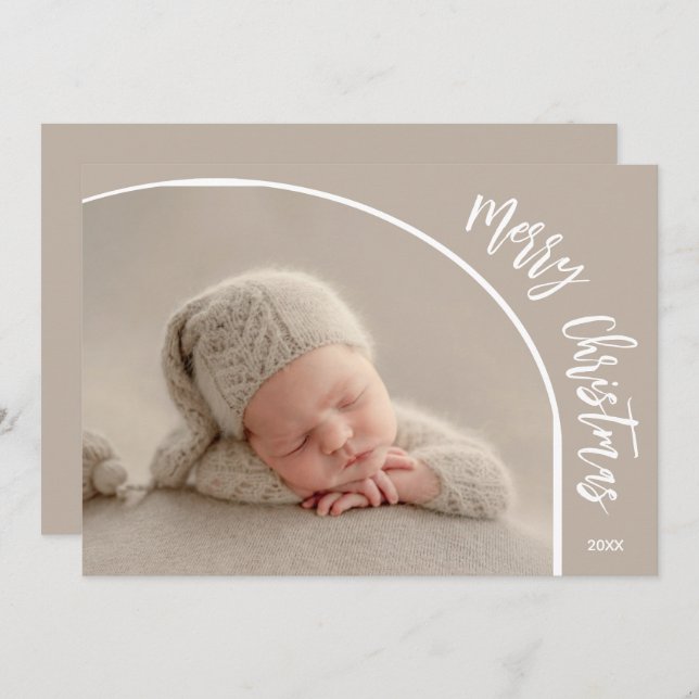 Merry Christmas Photo Holiday Card (Front/Back)