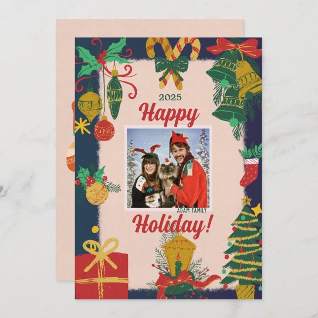 Merry Christmas Photo Holiday Cards (Front/Back)