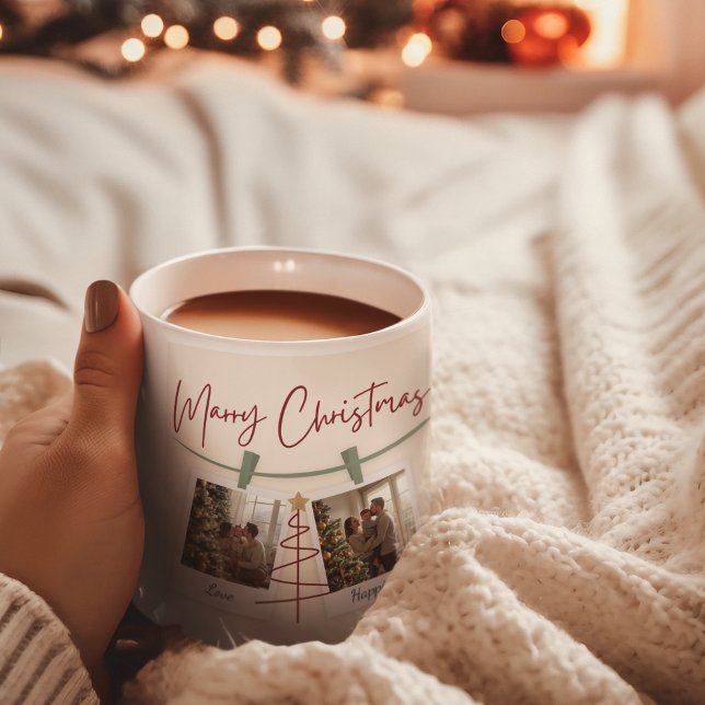Merry Christmas Photo | Love & Happiness Design  Coffee Mug (Creator Uploaded)
