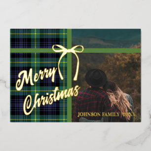 Merry Christmas Photo Minimal Rustic Outdoors