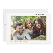 Merry Christmas Photo Modern Holiday Greeting Card