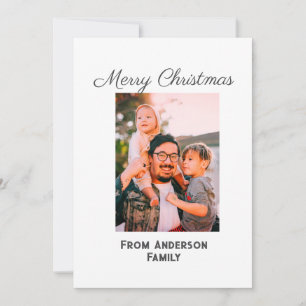 Merry Christmas photo modern love simple family mo Holiday Card