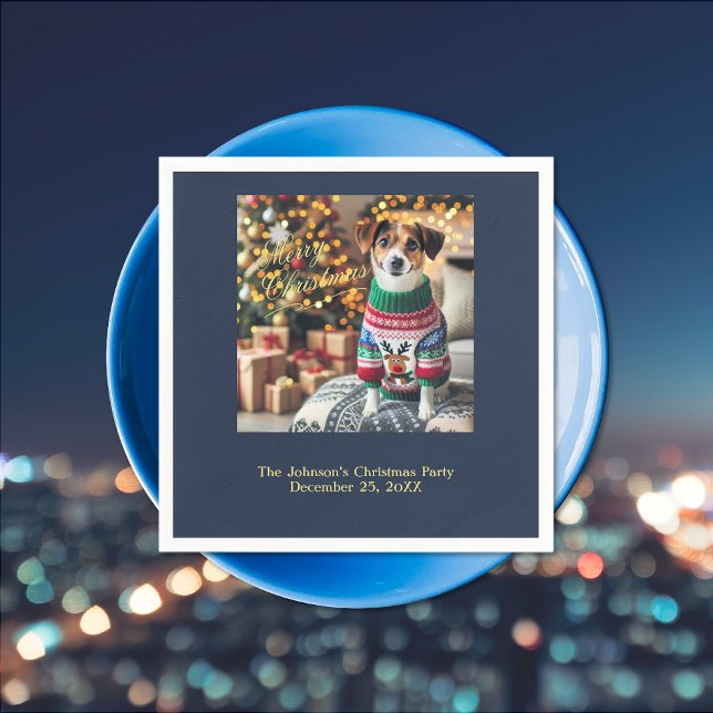 Merry Christmas Photo Napkin (Merry Christmas Photo Napkin)