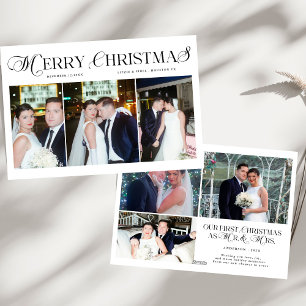 Merry Christmas Photo Newlywed Couples Christmas Holiday Card