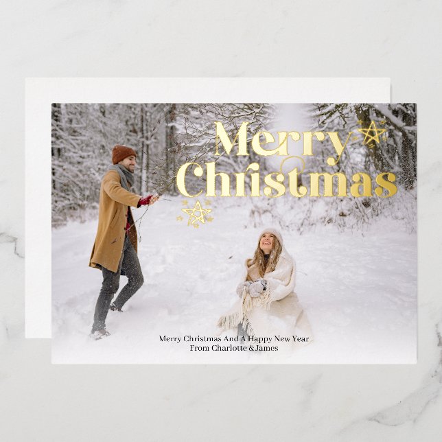 Merry Christmas Photo Personalised (Front/Back)