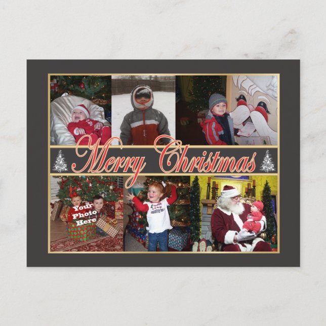 Merry Christmas Photo Postcard (Front)