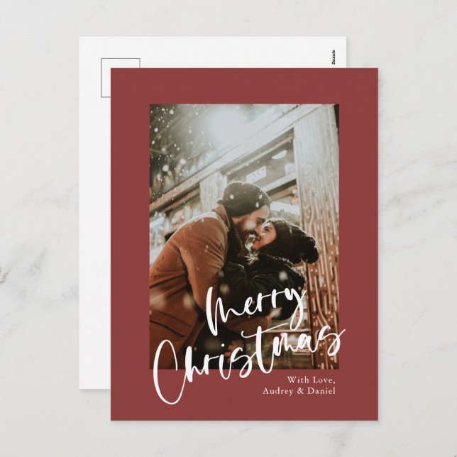 Merry Christmas Photos Postcard (Front/Back)
