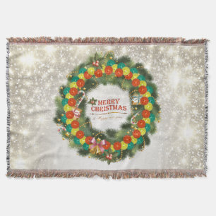 Merry Christmas Pickleball 1 Throw Blanket