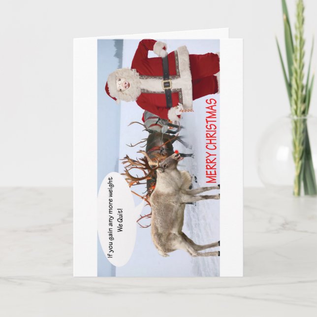 Merry Christmas!  Pig as Santa  Card (Front)