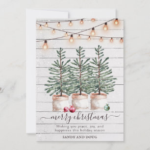 Merry Christmas Pine Tree Farm Holiday Card