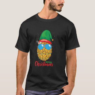 Merry Christmas Pineapple Santa Hat Light Funny Xm T-Shirt