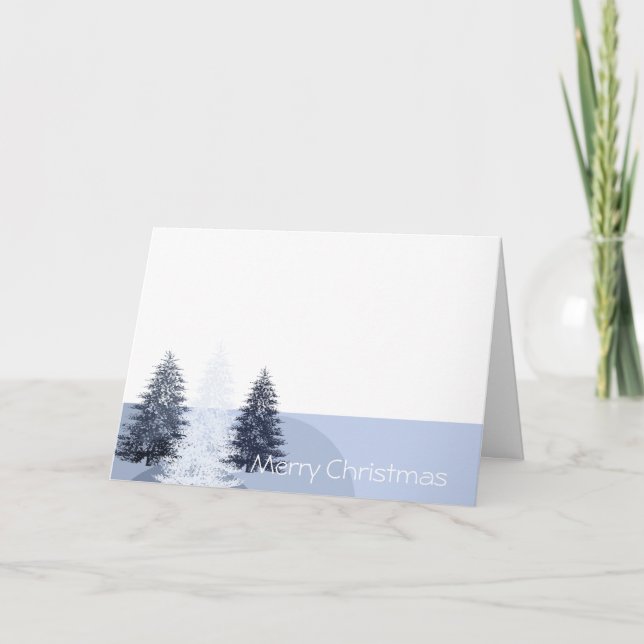 Merry Christmas Pines Holiday Card (Front)