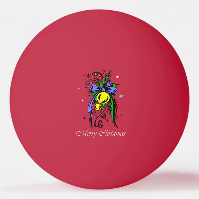 Merry Christmas Ping Pong Ball (Front)