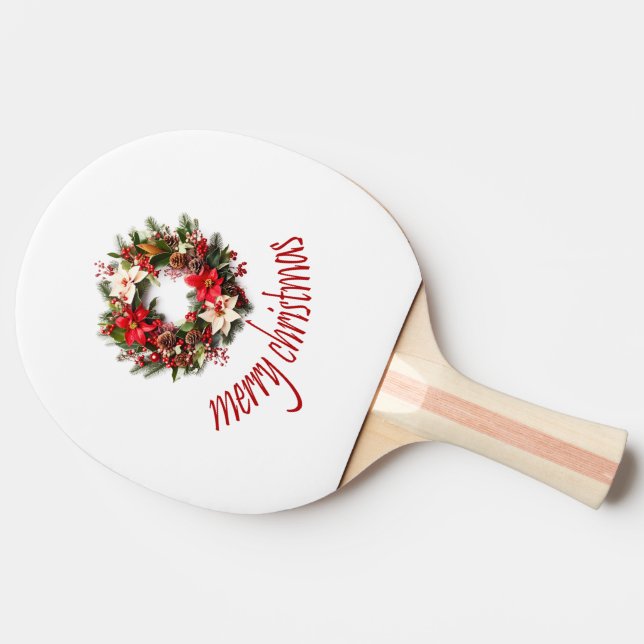 merry christmas ping pong paddle (Side)