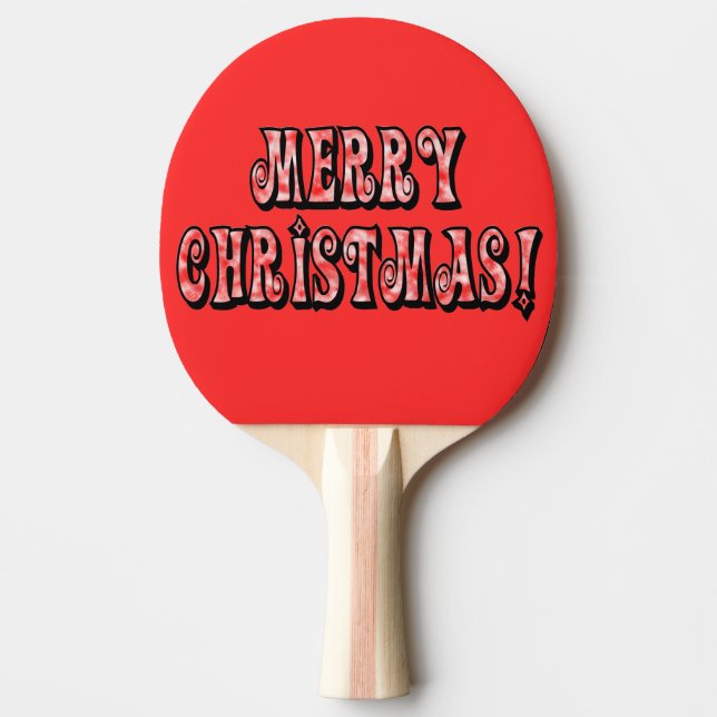 Merry Christmas! Ping Pong Paddle (Front)