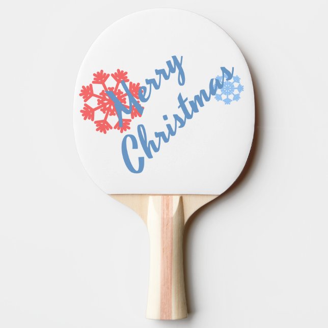 Merry Christmas Ping Pong Paddle (Back)