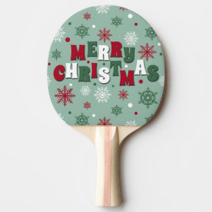 Merry Christmas Ping Pong Paddle