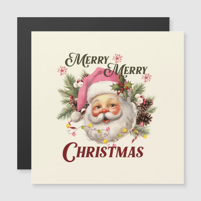 Merry Christmas - Pink Santa (Front/Back)
