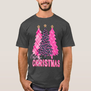Merry Christmas Pink Trees T-Shirt