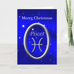 Merry Christmas Pisces Greeting Card
